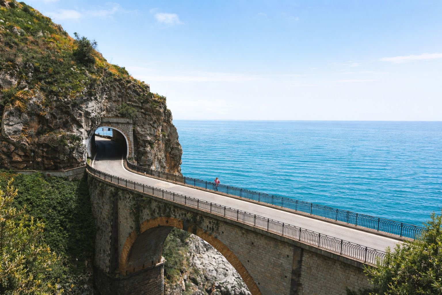 Spring view of the Amalfi Coast at Fiordo di Furore